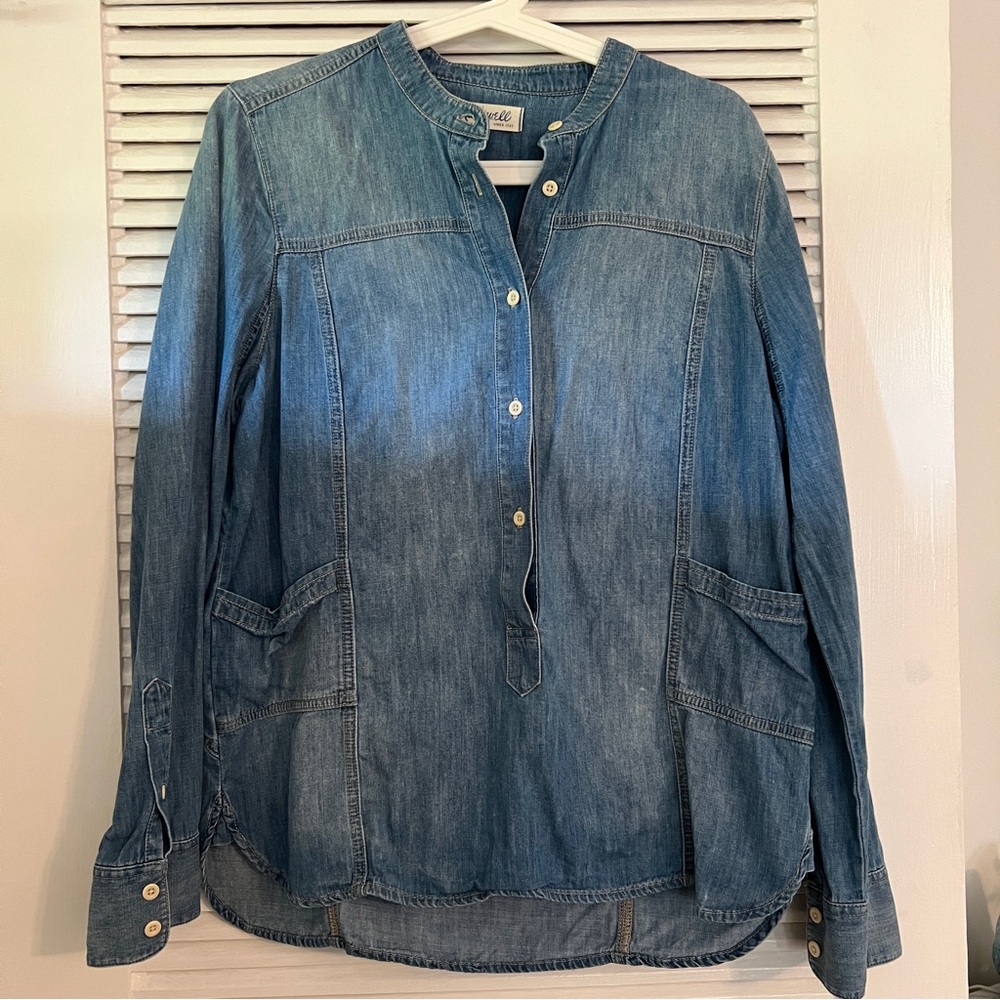 EUC Madewell Denim Popover Shirt